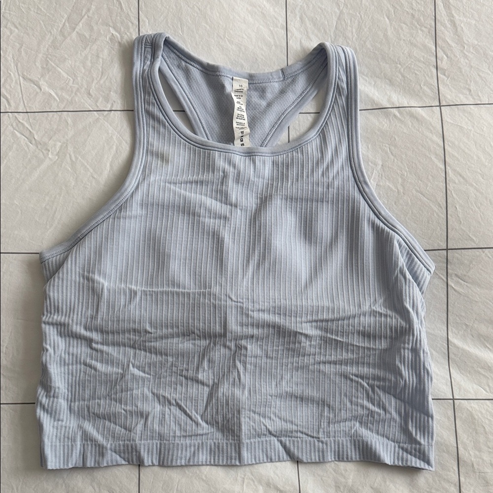 Lululemon Ebb to Street Cropped Racerback Tank Top B/C Cup size 10